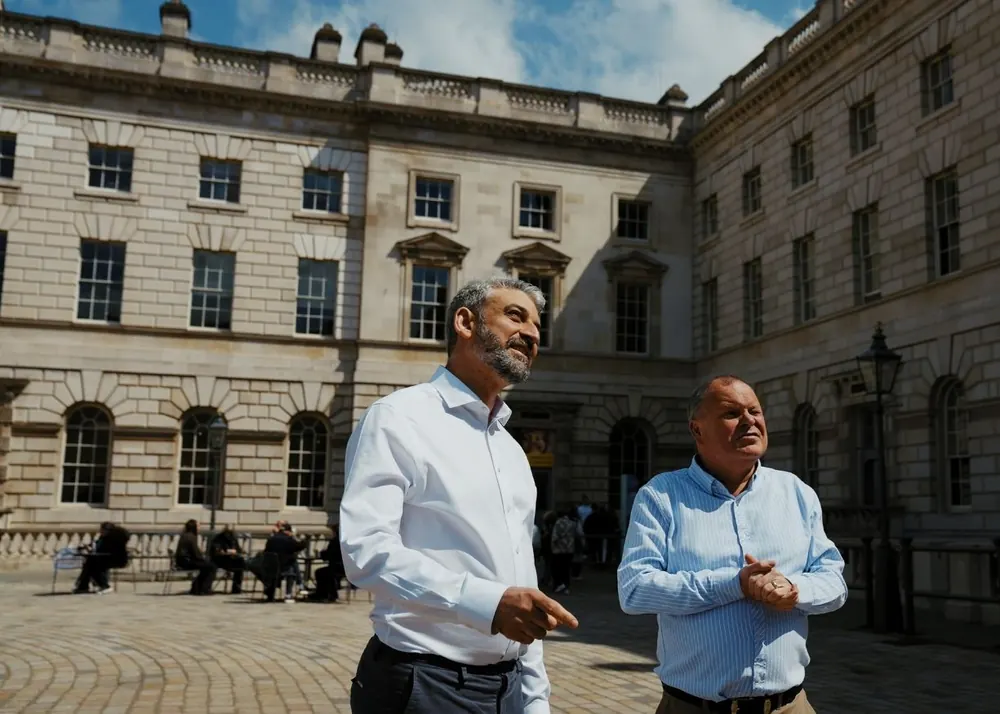 Coniston directors in the courtyard at Somerset House