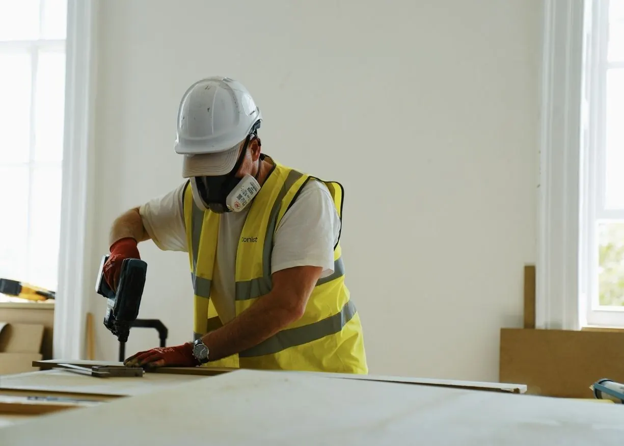 A Coniston joiner at work
